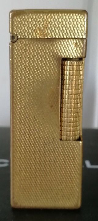 Vintage Dunhill Rollagas Gold Plated Lighter For Spares/repair