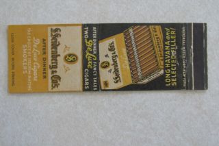 C263 Vintage Matchbook Cover Cigars Tobacco S Seidenberg & Co Havanna Deluxe