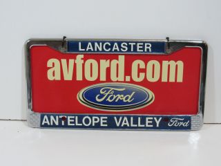 Lancaster Antelope Valley Ford Dealership Metal License Plate Frame Tag Ca Cool