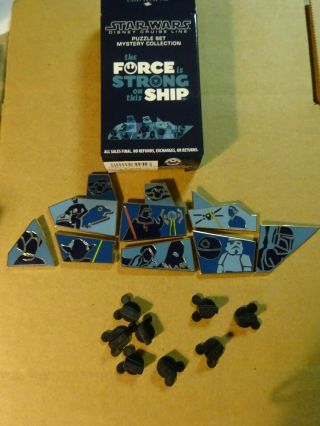 Disney Pin Star Wars Day At Sea The Force Is Strong On This Ship Puzzle Set Of 8