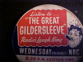 1940s The Great Gildersleeve Kraft Cheese Swanky Swig Jar Lid Vintage Radio 2