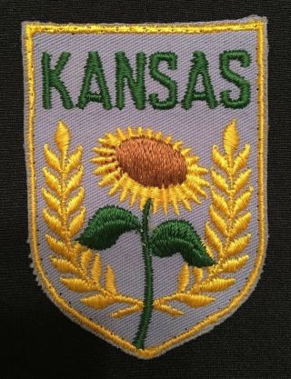 Kansas Sunflower Vintage Souvenir Patch Travel Patch