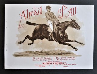 Ahead Of All Stock Cigar Inner Label Jockey And Race Horse