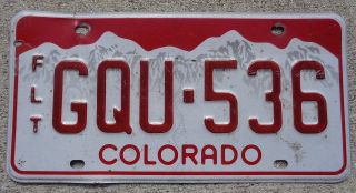 Colorado Flt License Plate Gqu - 536