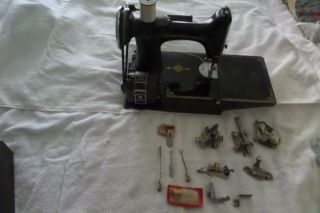 1937 Singer 221 Feather Weight Sewing Machine Ser 538738 Loaded W/access.