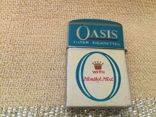 CONTINENTAL LIGHTER advertising OASIS FILTER CIGARETTES colors 2