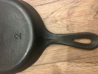 RARE Wagner Ware Cast Iron 2 Skillet 3