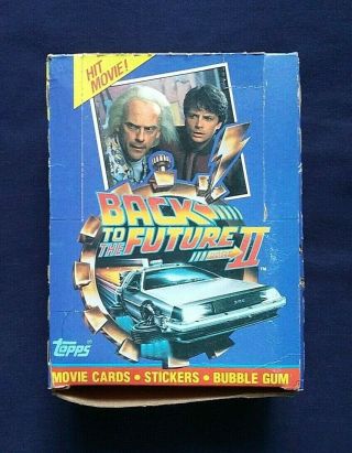 1989 Topps Back To The Future Ii Trading Cards Box No X Mark Bonus Poster