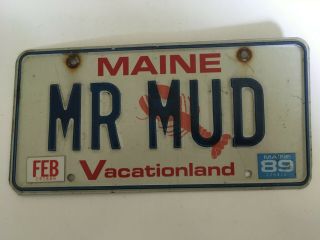 Vanity License Plate Mr Mud Gift For Off Road 4x4 Hobby Driver Atv Maine
