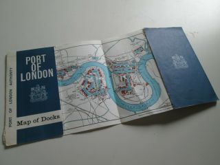 Port of London Authority (PLA) - Vintage Map of Docks i.  e.  Before Redevelopment 3