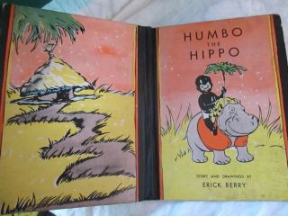 Vintage Humbo The Hippo 1938 Erick Berry Black Americana Childs Book