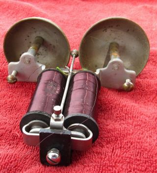 Crank Telephone Brass Ring Bells w Coils Assembly - Montgomery Ward 2.  5 In 4