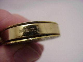 Unusual Continental Round Cigarette Lighter Made In Japan Ornate Embossing 3