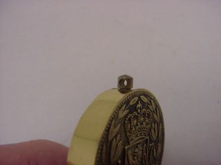 Unusual Continental Round Cigarette Lighter Made In Japan Ornate Embossing 4