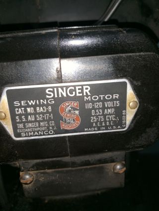 1949 Singer Model 201 - 2 Sewing Machine in Cabinet with Matching Stool AJ175398 4