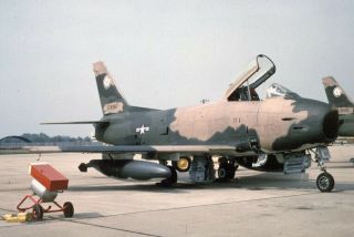 35mm Duplicate Aircraft Slide 53 - 1387 F - 86h 104tfs Md Ang 1968