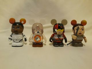 Vinylmation Disney Star Wars The Force Awakens Finn Bb - 8 Poe Rey Set Of 4