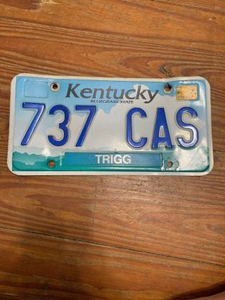 2001 Kentucky / Trigg County License Plate 737 Cas