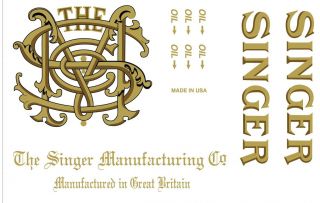 Singer 31 - Commercial Sewing Machine Restoration Decals Acanthus Leaves 40852 2
