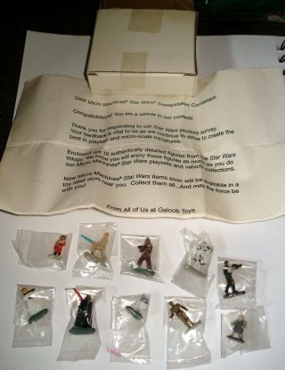 Star Wars Micro Set Of 10 Won In A Contest Before They Came Out In Stores