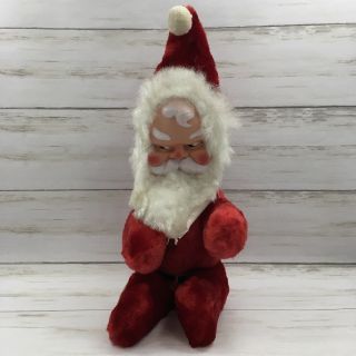 Vintage Columbia Toy Products Christmas Santa Plush Rubber 17 " B