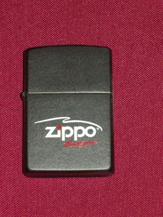 Zippo Lighter Motor Sports Black Collectible Made In The Usa Bradford Pa