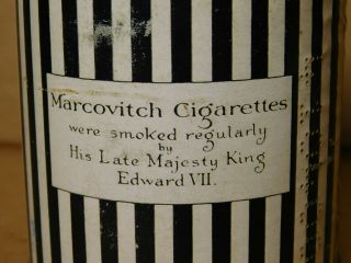 Vintage Marcovitch Cigarettes Magnum Black and White Virginia tobacco tin empty 3