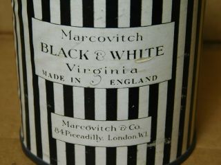 Vintage Marcovitch Cigarettes Magnum Black and White Virginia tobacco tin empty 4