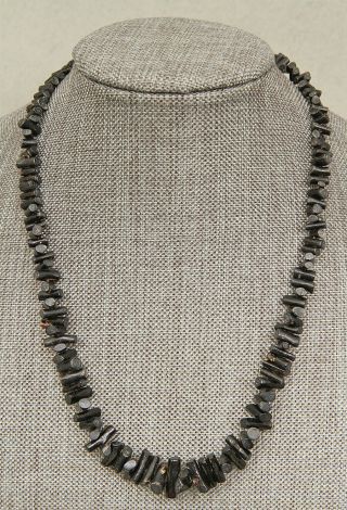 Vintage Natural Black Coral Branch Necklace - From Kwajalein,  Mi - Early 1970 