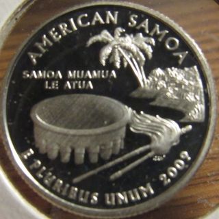 2009 - S American Samoa U.  S.  Territories Proof 90 Silver Quarter