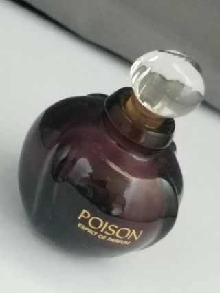 Vintage Miniature Christian Dior Paris Poison Espirit de Parfum Bottle 3