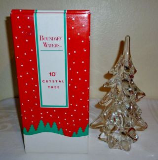 1988 Dayton Hudson Boundary Waters 10 " Lead Crystal Christmas Tree Figurine Mij