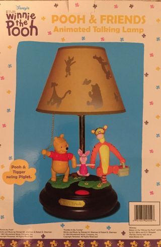 Disney Winnie The Pooh & Friends Animated Talking Lamp Pooh/tigger/piglet