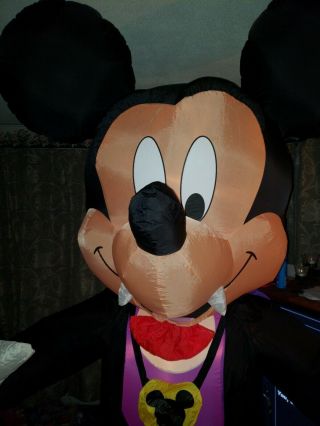8 Feet Mickey Mouse Halloween Airblown Inflatable Vampire Lighted Disney