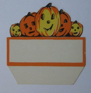 Ca 1930 Halloween Place Card Whitney Diecut Expressive Jack O 
