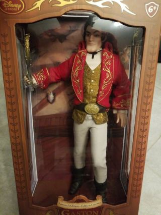 Disney Store Gaston From Beauty And The Beast Limited Doll Of 2500