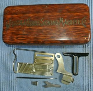 Antique Wilcox & Gibbs Chainstitch Sewing Machine Attachments/accessories
