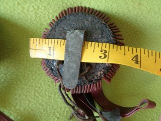 Old Early Antique Horse Bridle ROSETTES BIG 3 - 1/2 