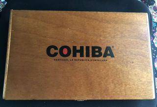Cohiba Red Dot Toro Wood Cigar Box With Red Display Insert