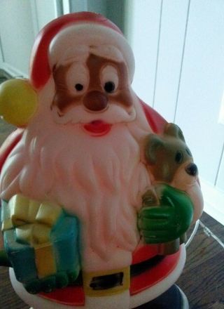 African American vintage Santa Clause Lighted Blow Mold 17,  1/2 