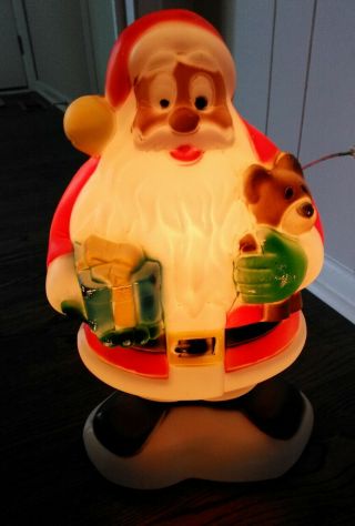 African American vintage Santa Clause Lighted Blow Mold 17,  1/2 