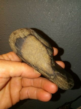 Paleo Whale Effigy Artifact Native American Stone Tool Scraper 4.  5 " X 1.  5 "
