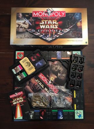 Star Wars Episode 1 The Phantom Menace Collectors Edition 3d Monopoly Game 1999