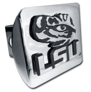 Louisiana State Lsu Tiger Eye Logo Shiny Chrome Trailer Hitch Cover Usa Made
