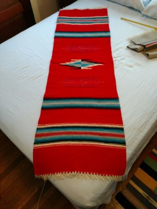 Bright Red 18x60 Chimayo Textile - - Runner