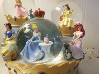 Disney Store HARD TO FIND 5 Princess Musical Snow Globe - Retired - Rare Version 2