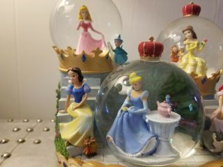 Disney Store HARD TO FIND 5 Princess Musical Snow Globe - Retired - Rare Version 3