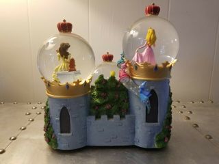 Disney Store HARD TO FIND 5 Princess Musical Snow Globe - Retired - Rare Version 6
