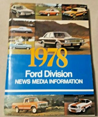 1978 Ford 75th Anniv News Media Information Press Kit Cobra Ltd Bronco Fairmont