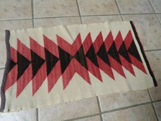 Authentic Antique Native American Navajo Indian Eye Dazzler Small Rug